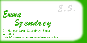 emma szendrey business card